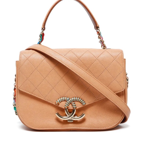 CHANEL Handbags - Chanel Cavier Grained Quilted Small Cuba Top Handle